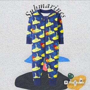 NWOT Hanna Andersson Submarines Zip Sleeper In Organic Cotton 0-18M